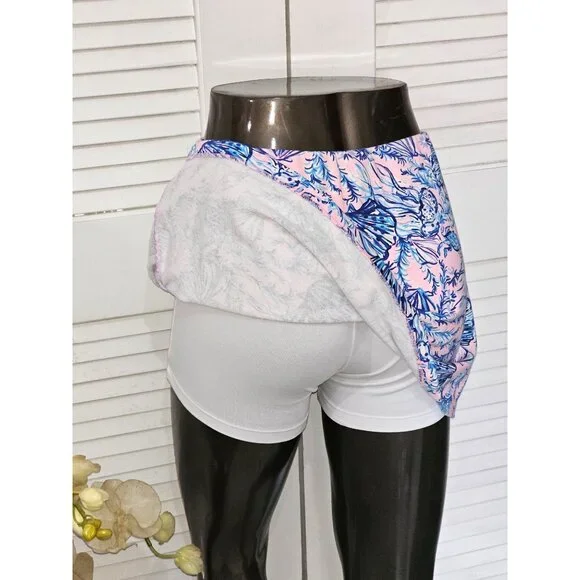 Lilly Pulitzer Women's Madison Blue & Pink Floral Skort Size S 079 - Picture 4 of 16